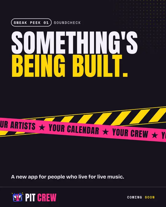 A sneak peek poster: Something's being built.