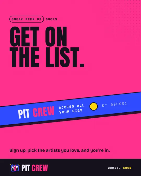 A sneak peek poster: Get on the list.